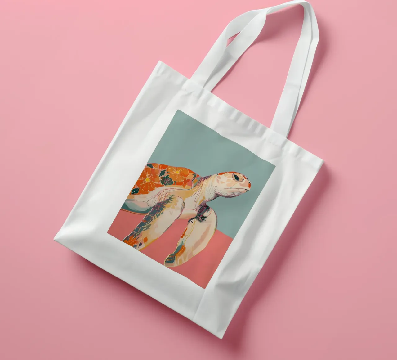 Ocean Bloom: Turtle borsa in juta da Luca