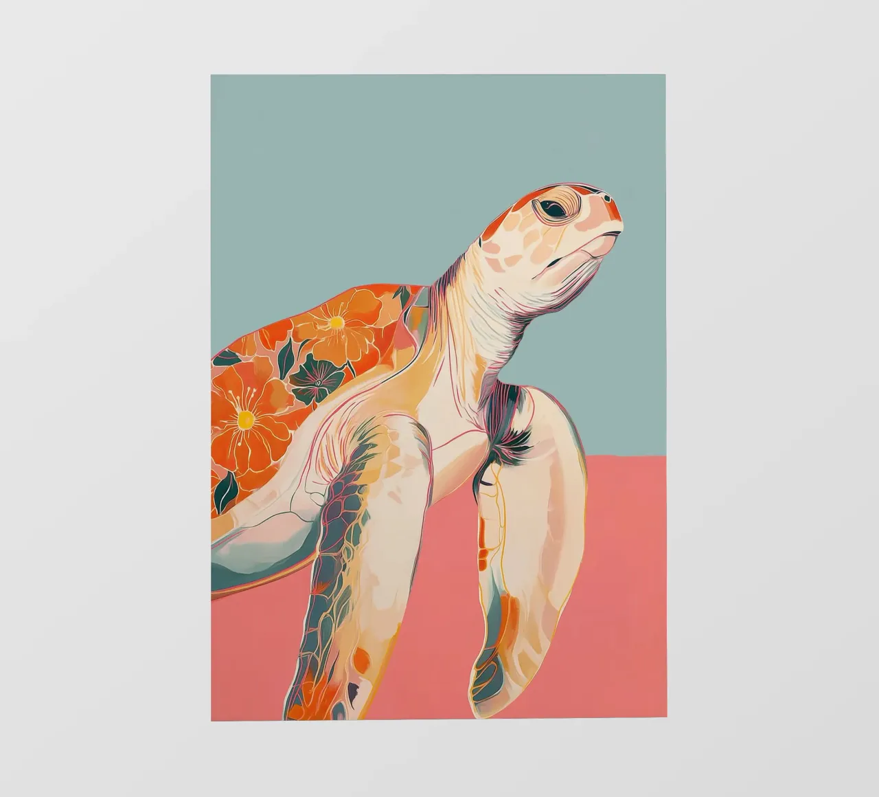 Ocean Bloom: Turtle telo in pvc da Luca