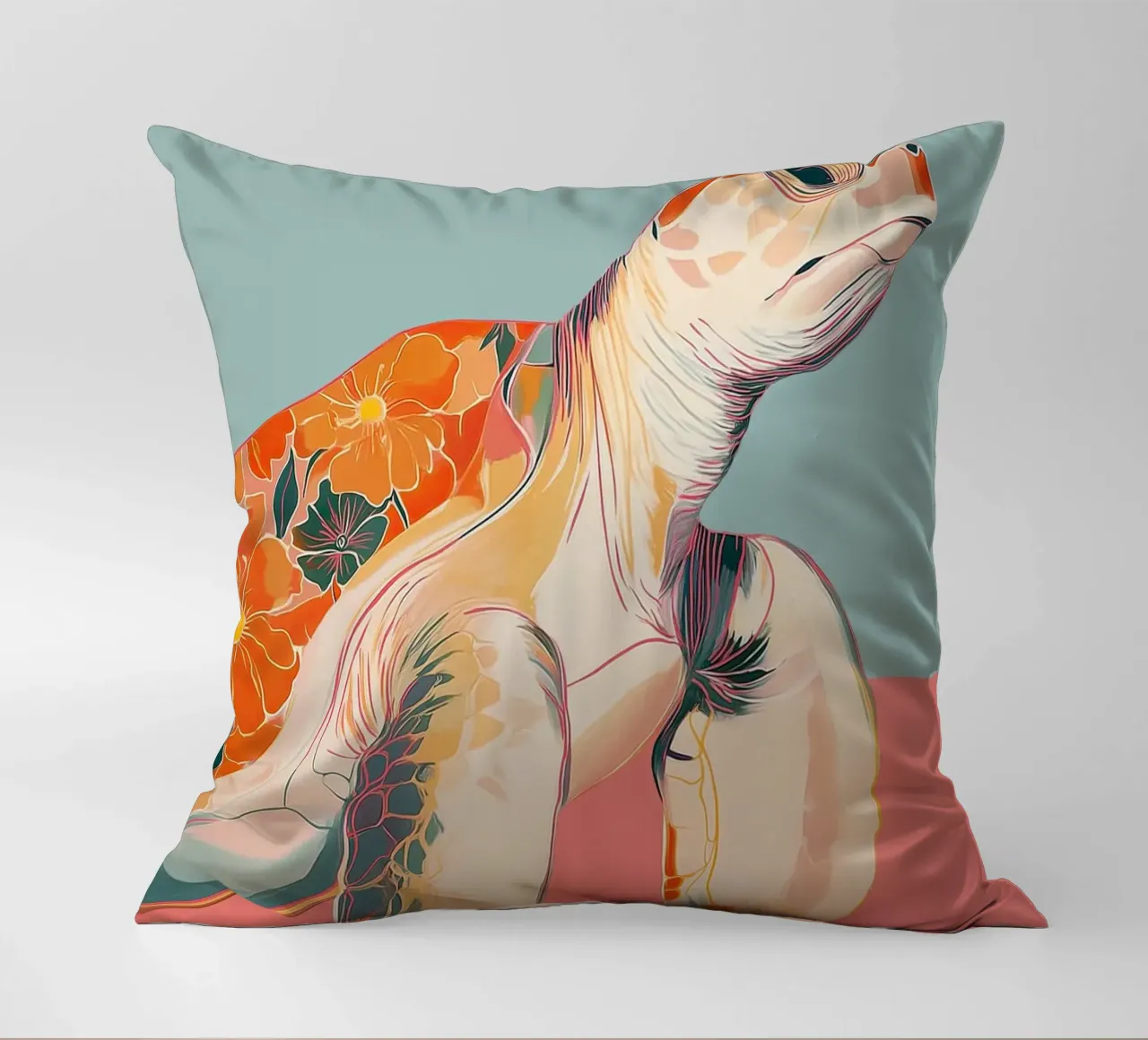 Ocean Bloom: Turtle cuscino da Luca
