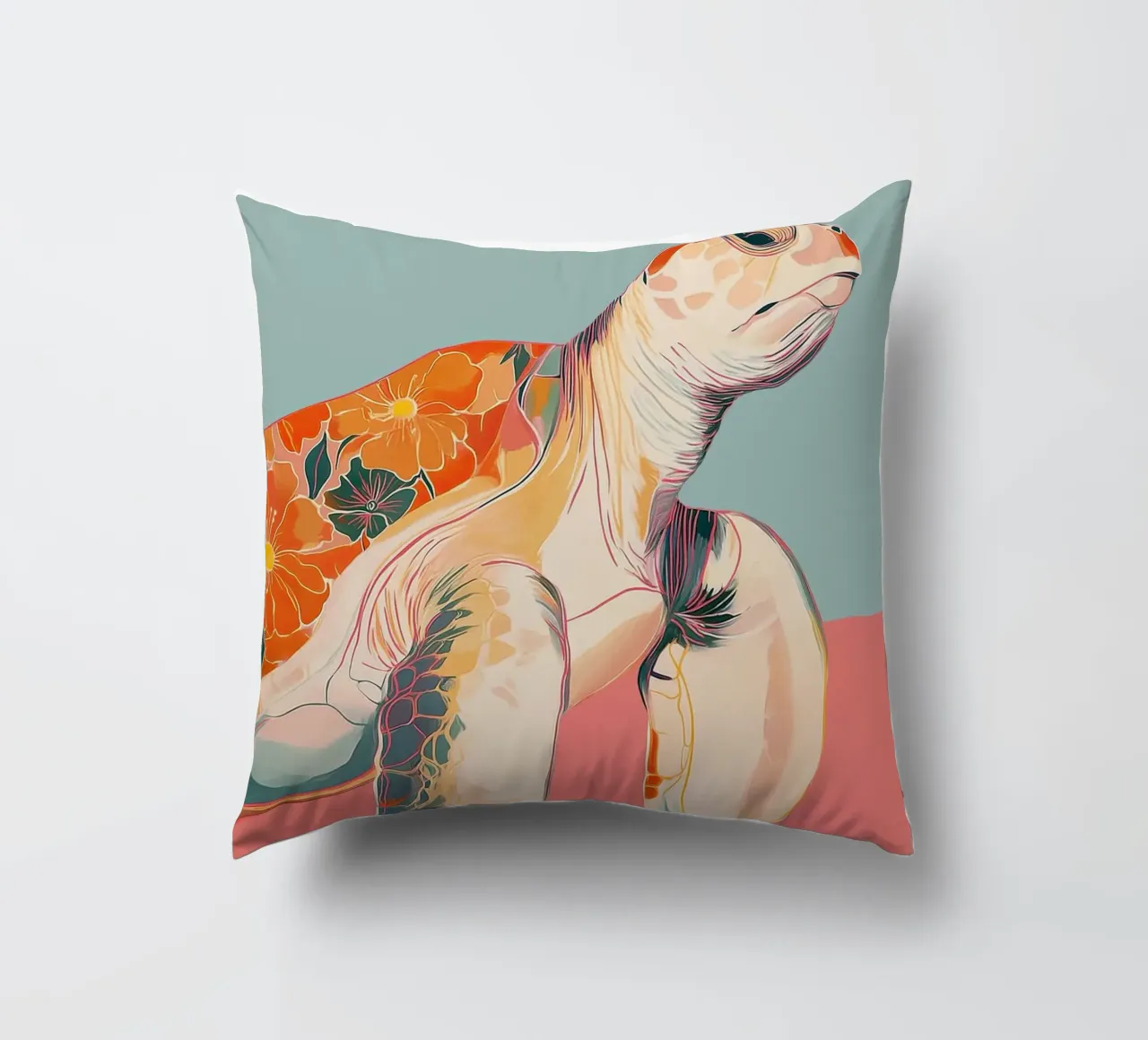 Ocean Bloom: Turtle cuscino da Luca