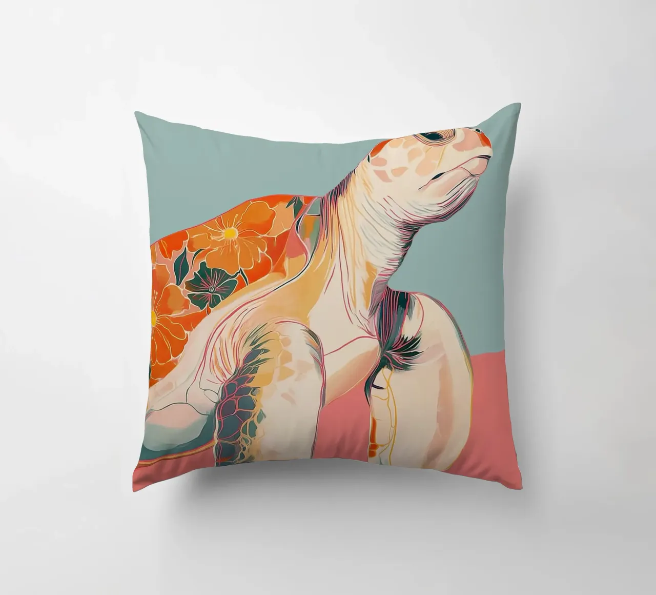 Ocean Bloom: Turtle cuscino da Luca