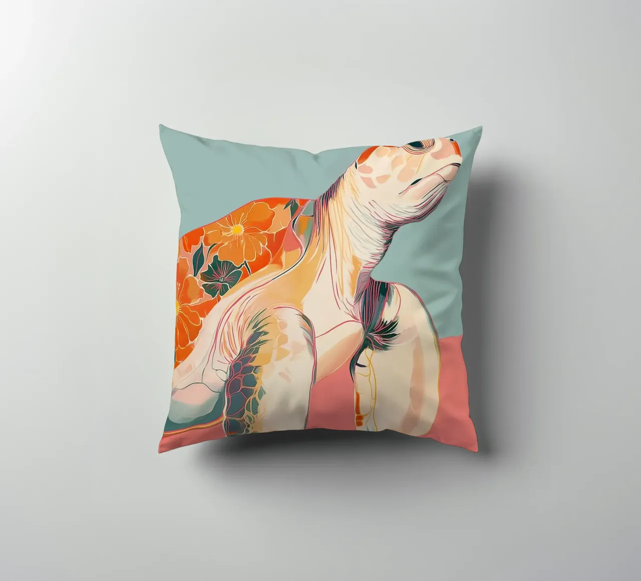 Ocean Bloom: Turtle cuscino da Luca