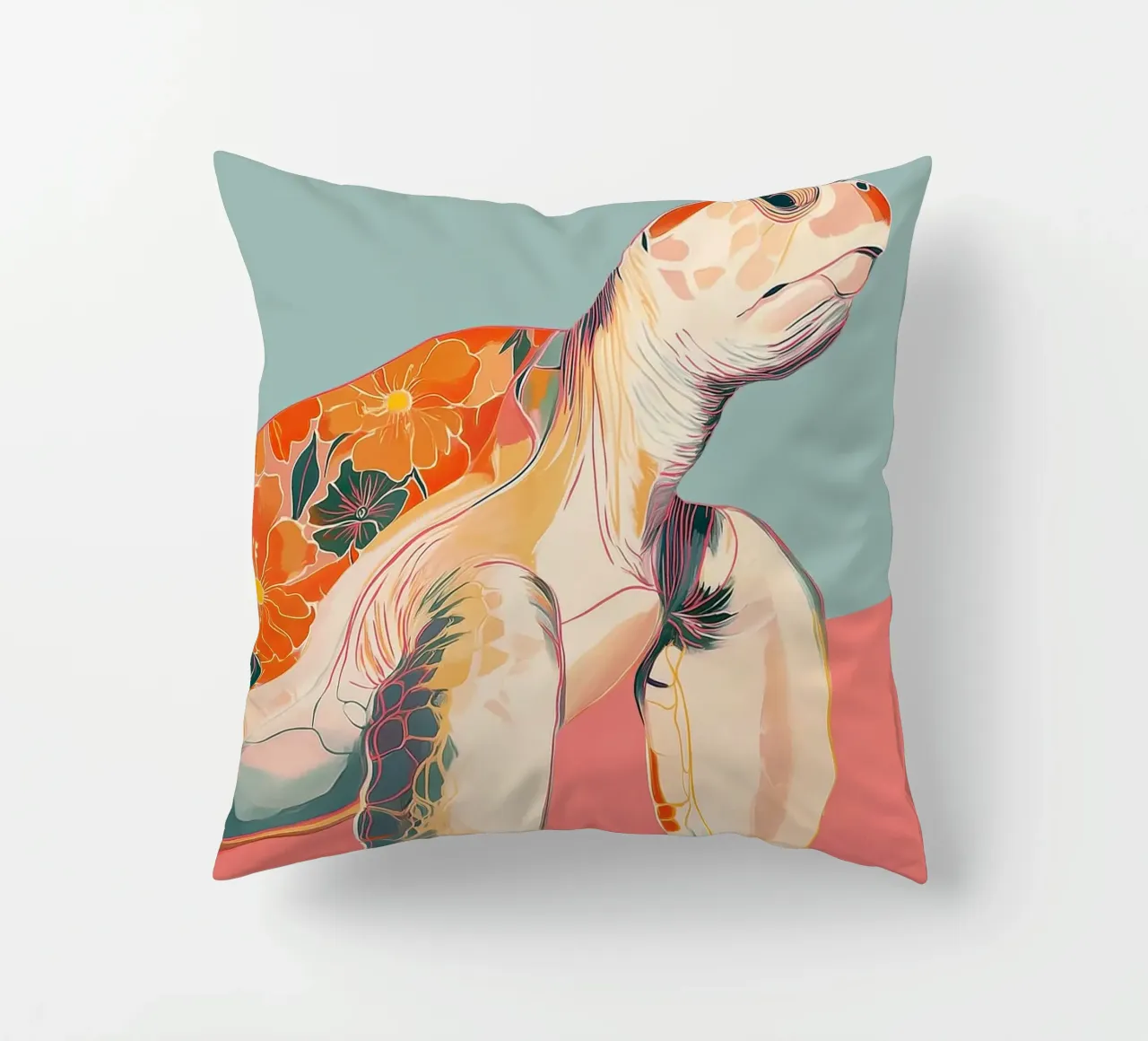 Ocean Bloom: Turtle cuscino da Luca