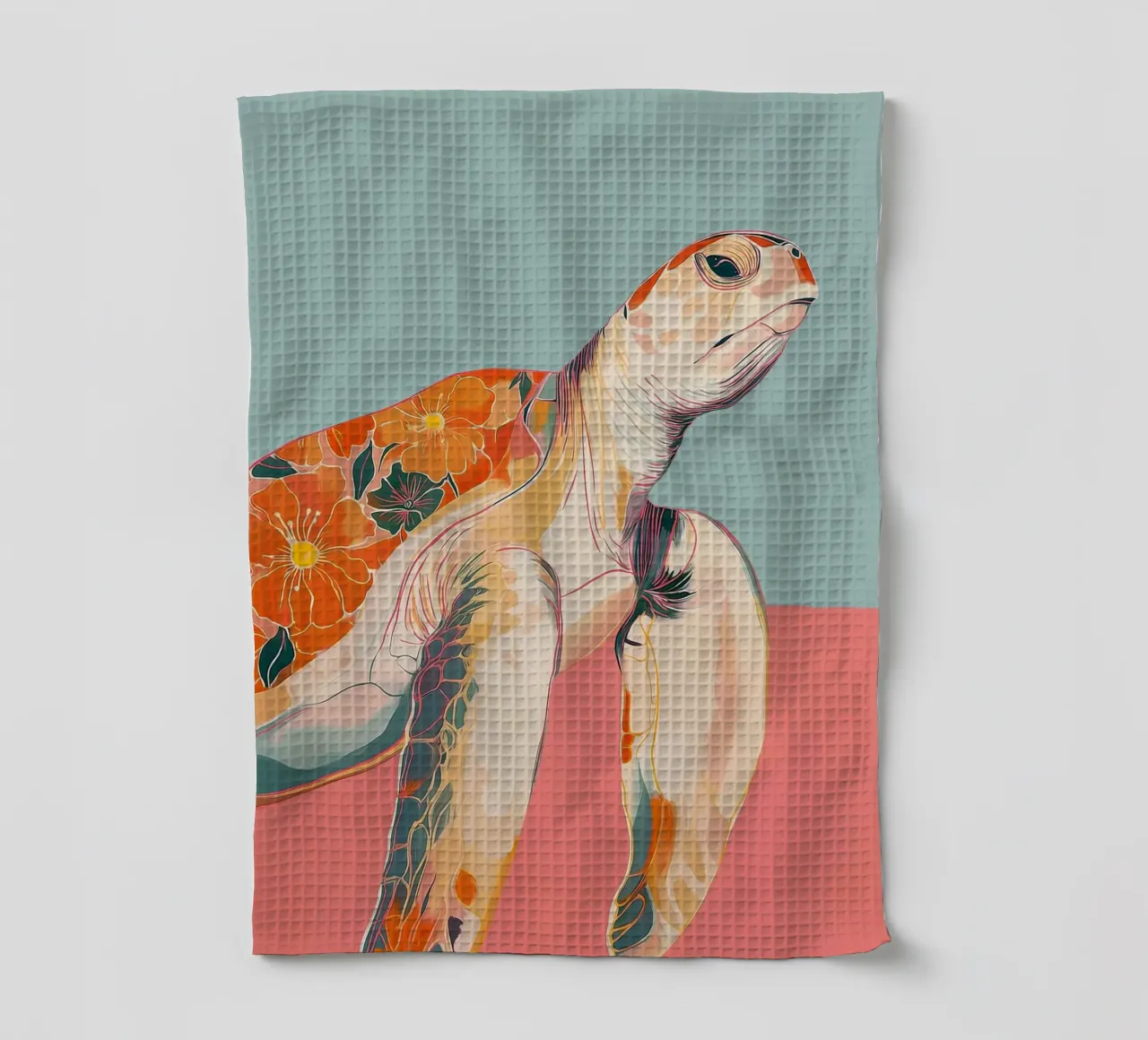 Ocean Bloom: Turtle torchon de Luca