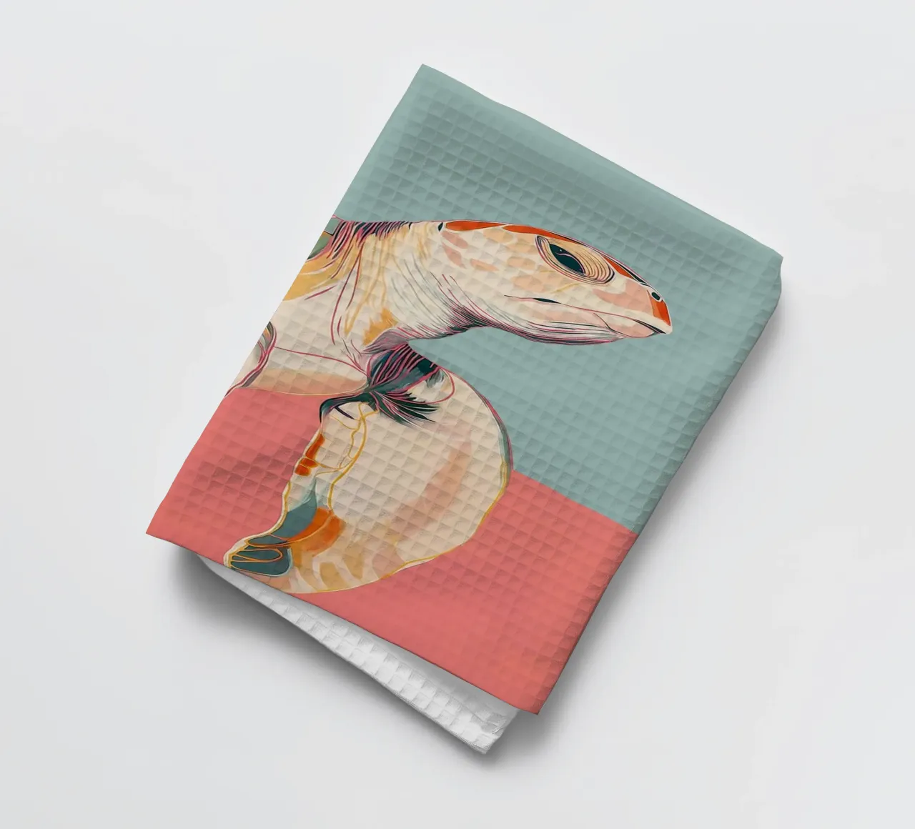 Ocean Bloom: Turtle torchon de Luca