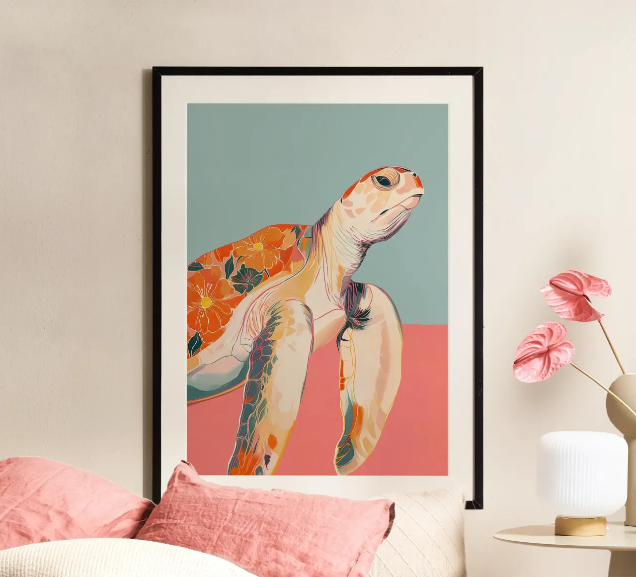 Ocean Bloom: Turtle hahnemühle de Luca