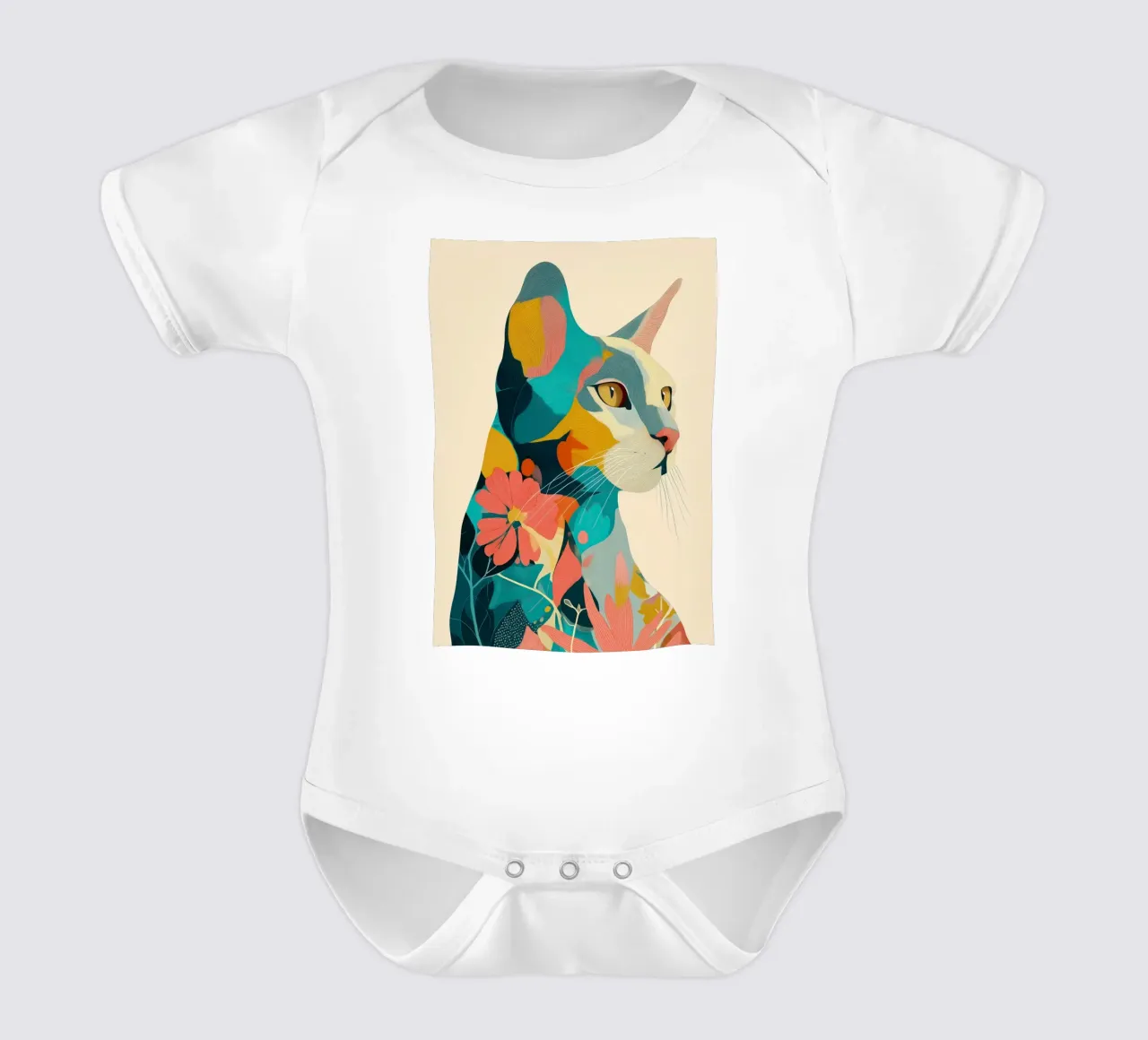 Flora Sphinx babyrompertje korte mouwen van Luca