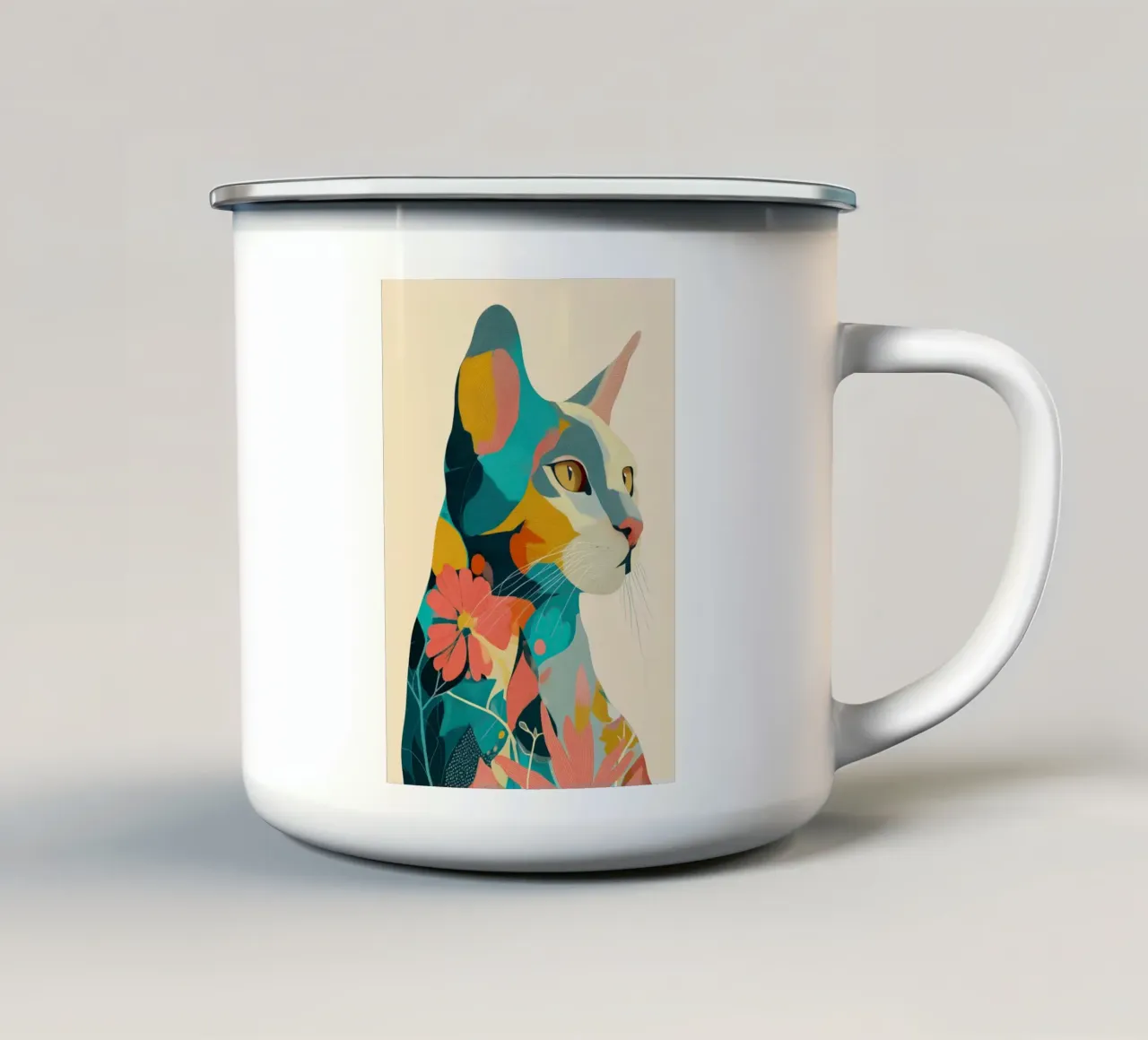 Flora Sphinx Emaille Tasse von Luca