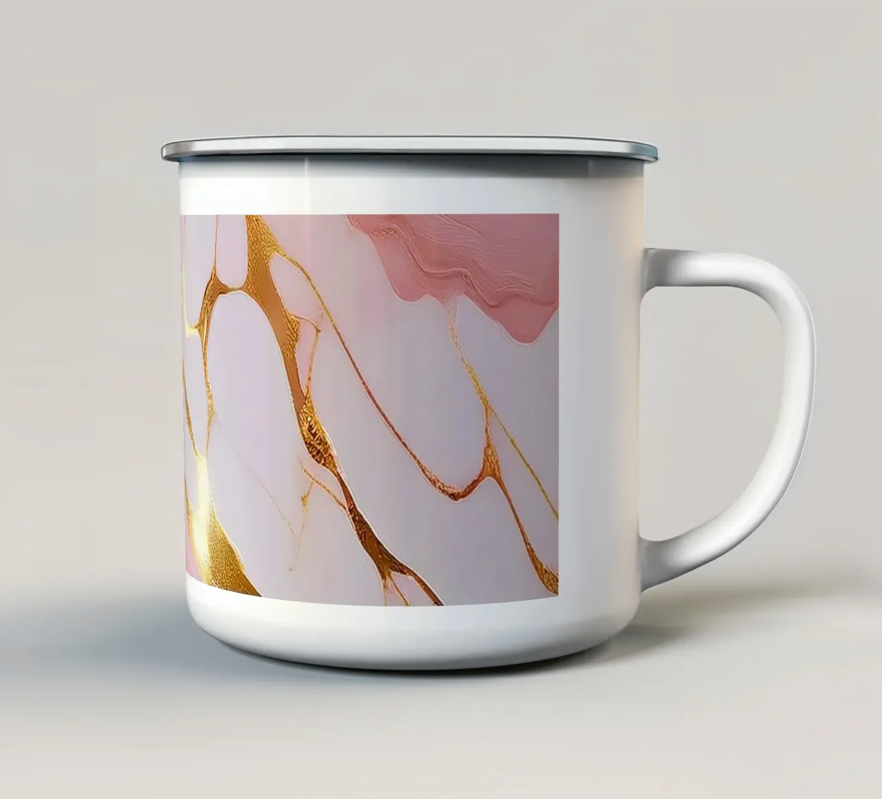 Stampa su marmo - Rosa #2 tazza in smalto da Hightown Design