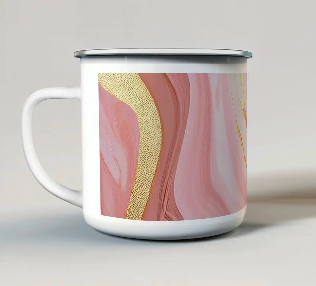 Stampa su marmo - Rosa #2 tazza in smalto da Hightown Design