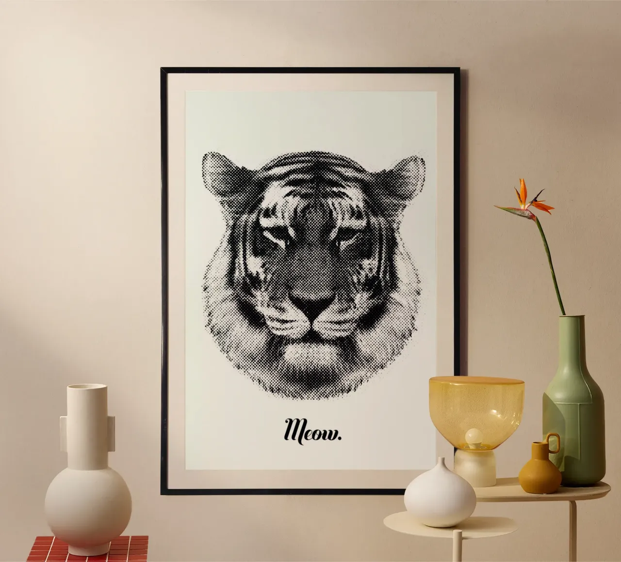 Tiger says Meow poster da RK Design