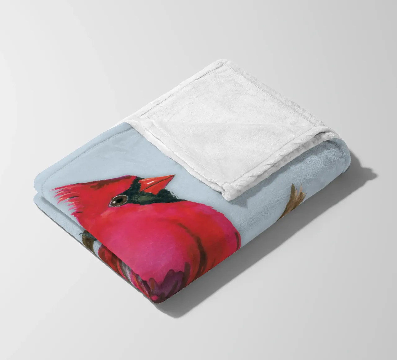 Acquerello di un cardinale settentrionale coperta in pile da BwiseLizzy