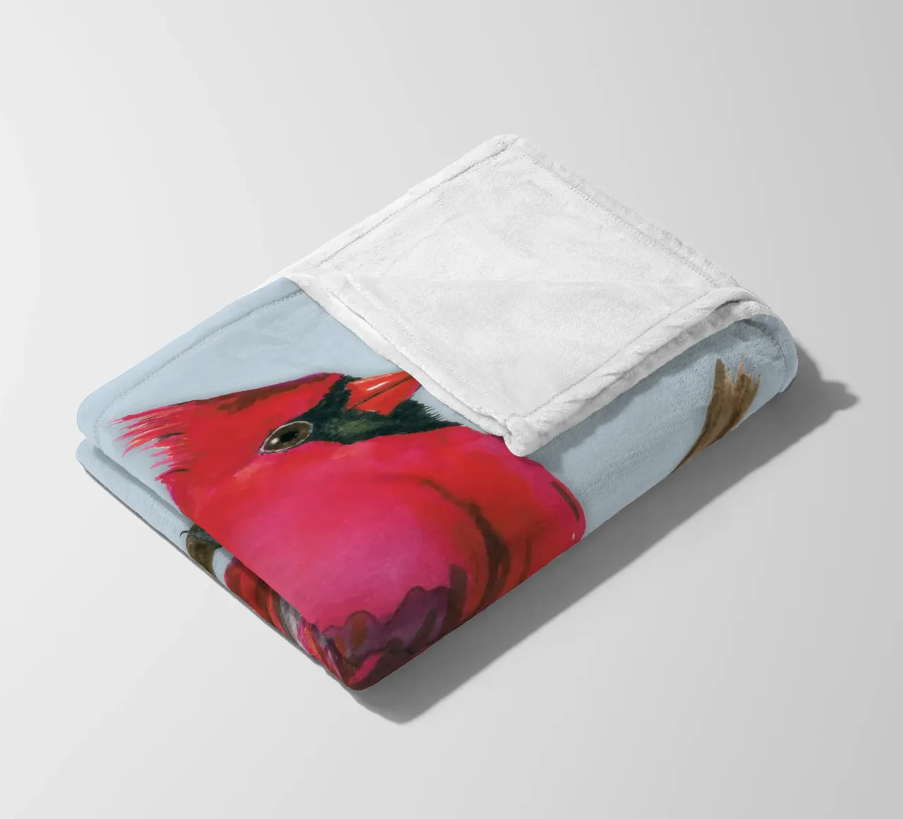 Acquerello di un cardinale settentrionale coperta in pile da BwiseLizzy