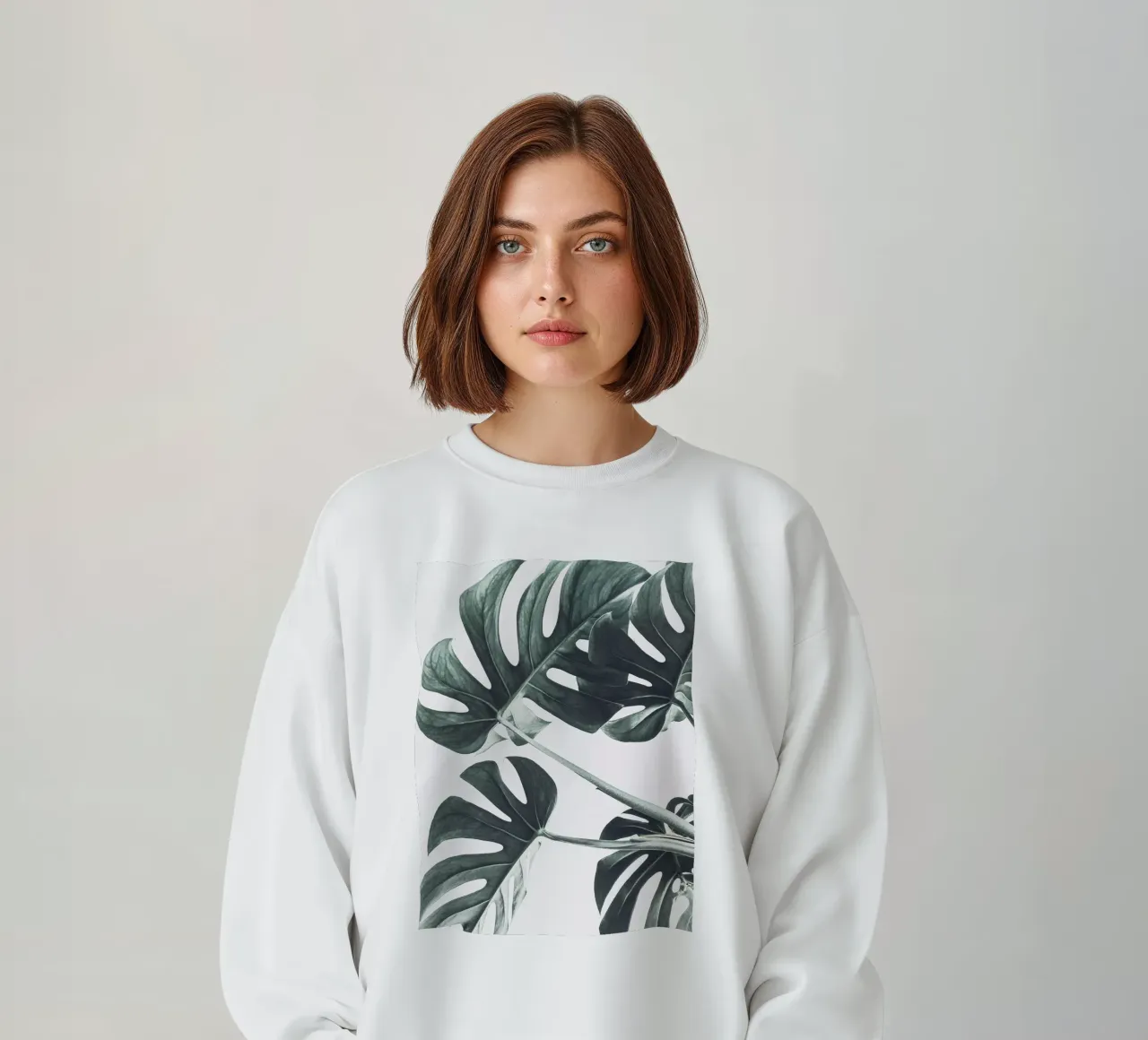 Monsterabladeren - Botanisch minimalistisch ontwerp sweatshirt van Whole©