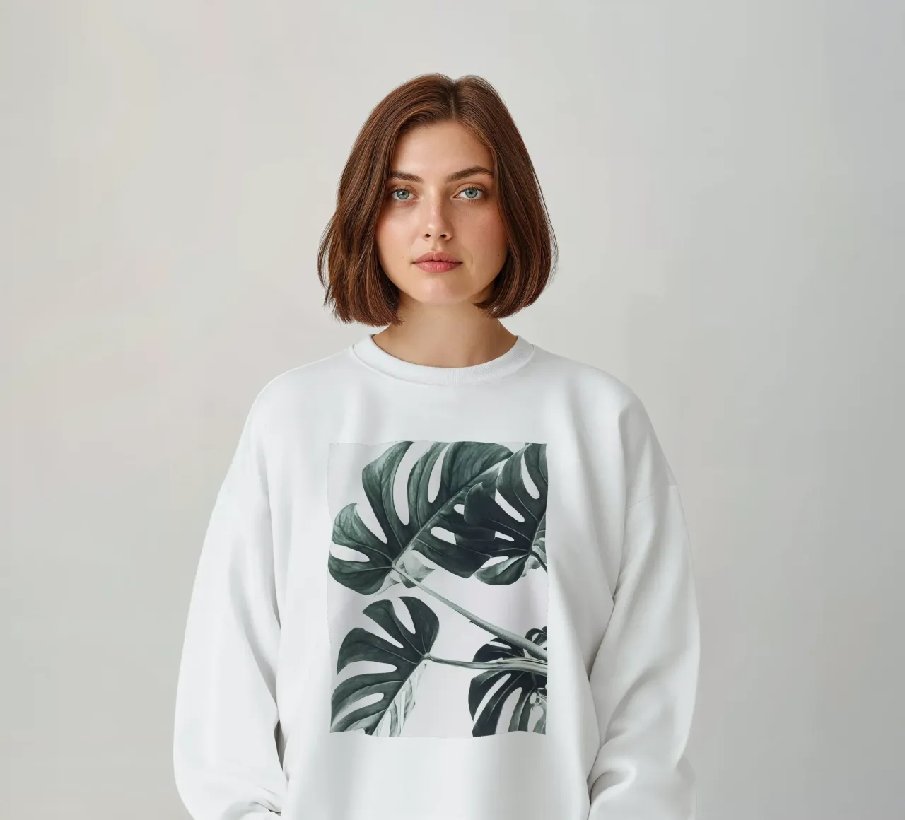 Foglie di Monstera - Design botanico minimalista felpa da Whole©