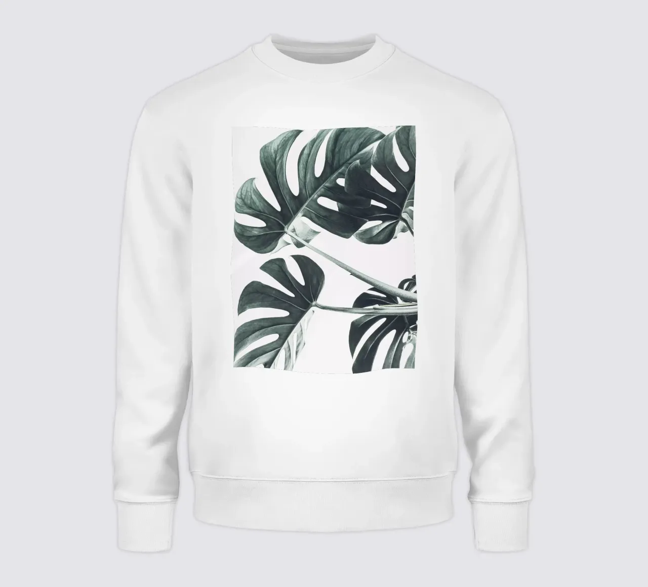 Monsterabladeren - Botanisch minimalistisch ontwerp sweatshirt van Whole©
