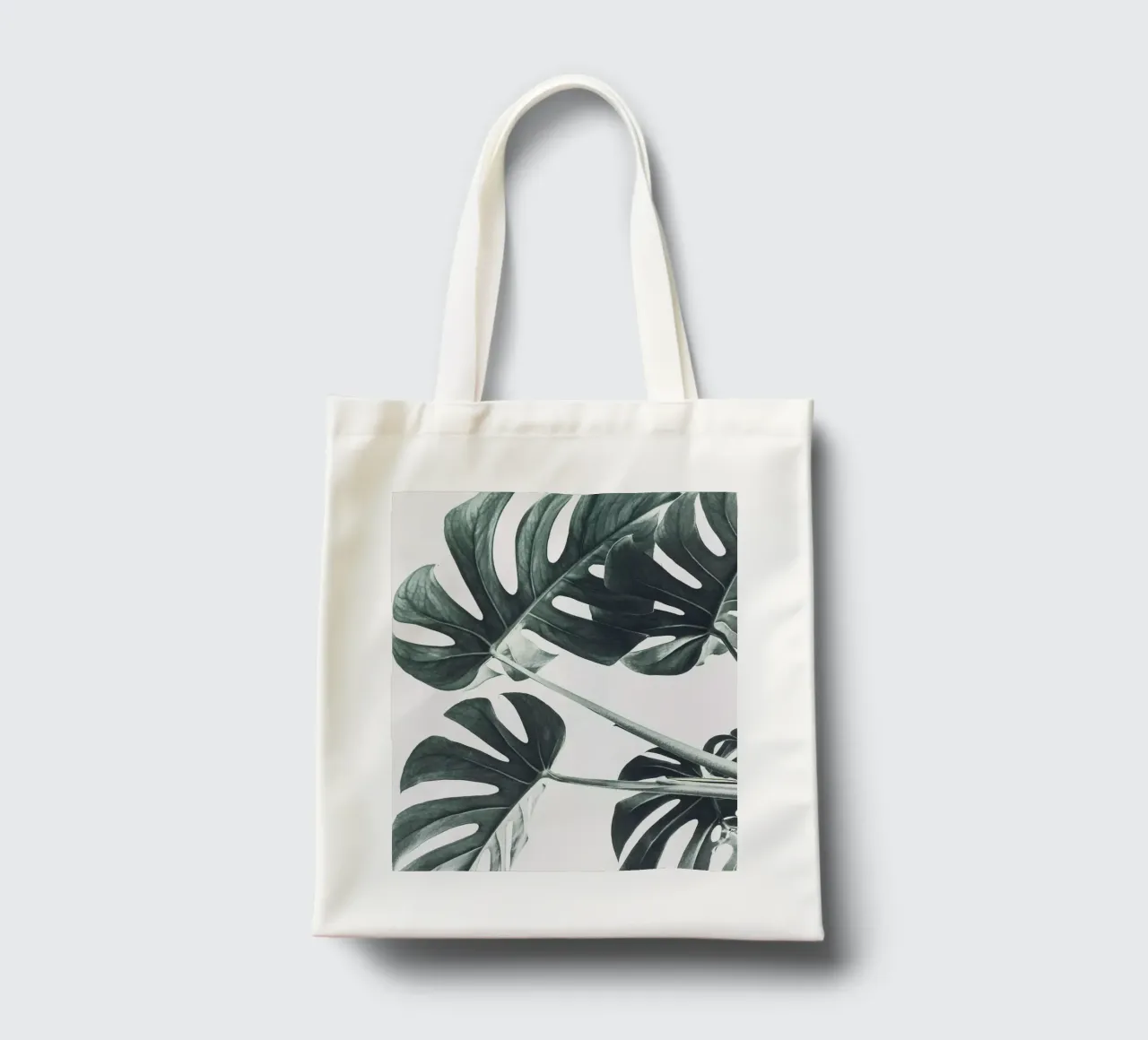 Foglie di Monstera - Design botanico minimalista borsa in juta da Whole©