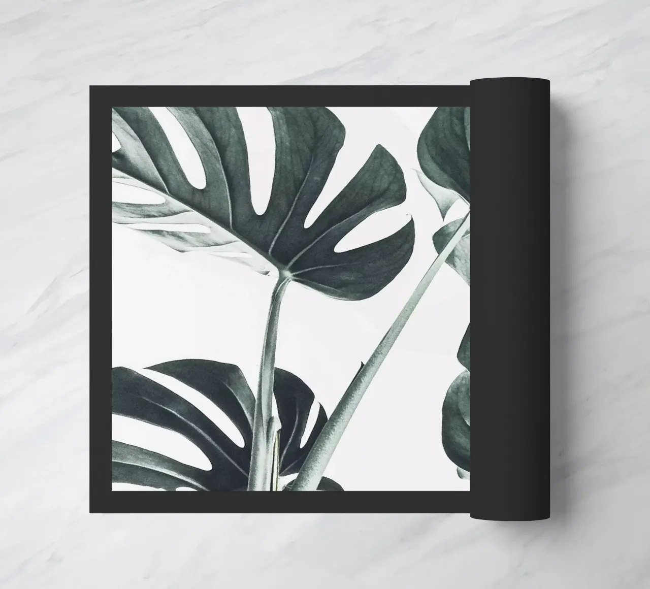 Foglie di Monstera - Design botanico minimalista zerbino da Whole©