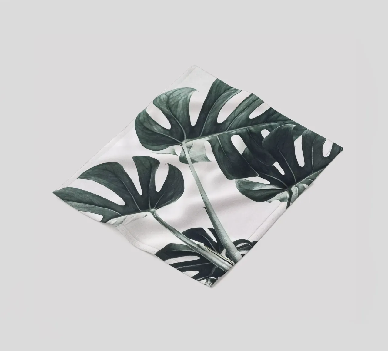 Foglie di Monstera - Design botanico minimalista coperta in pile da Whole©