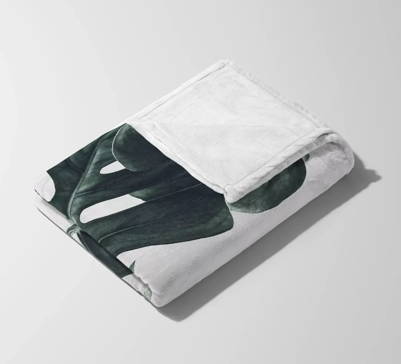 Foglie di Monstera - Design botanico minimalista coperta in pile da Whole©