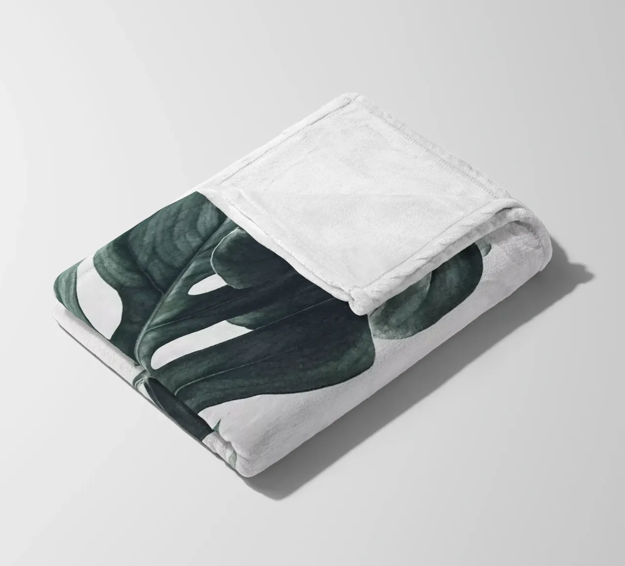 Foglie di Monstera - Design botanico minimalista coperta in pile da Whole©