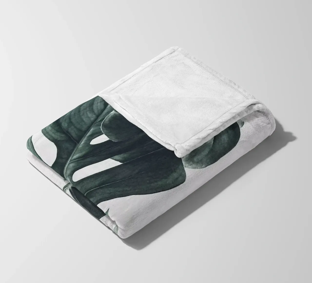 Foglie di Monstera - Design botanico minimalista coperta in pile da Whole©