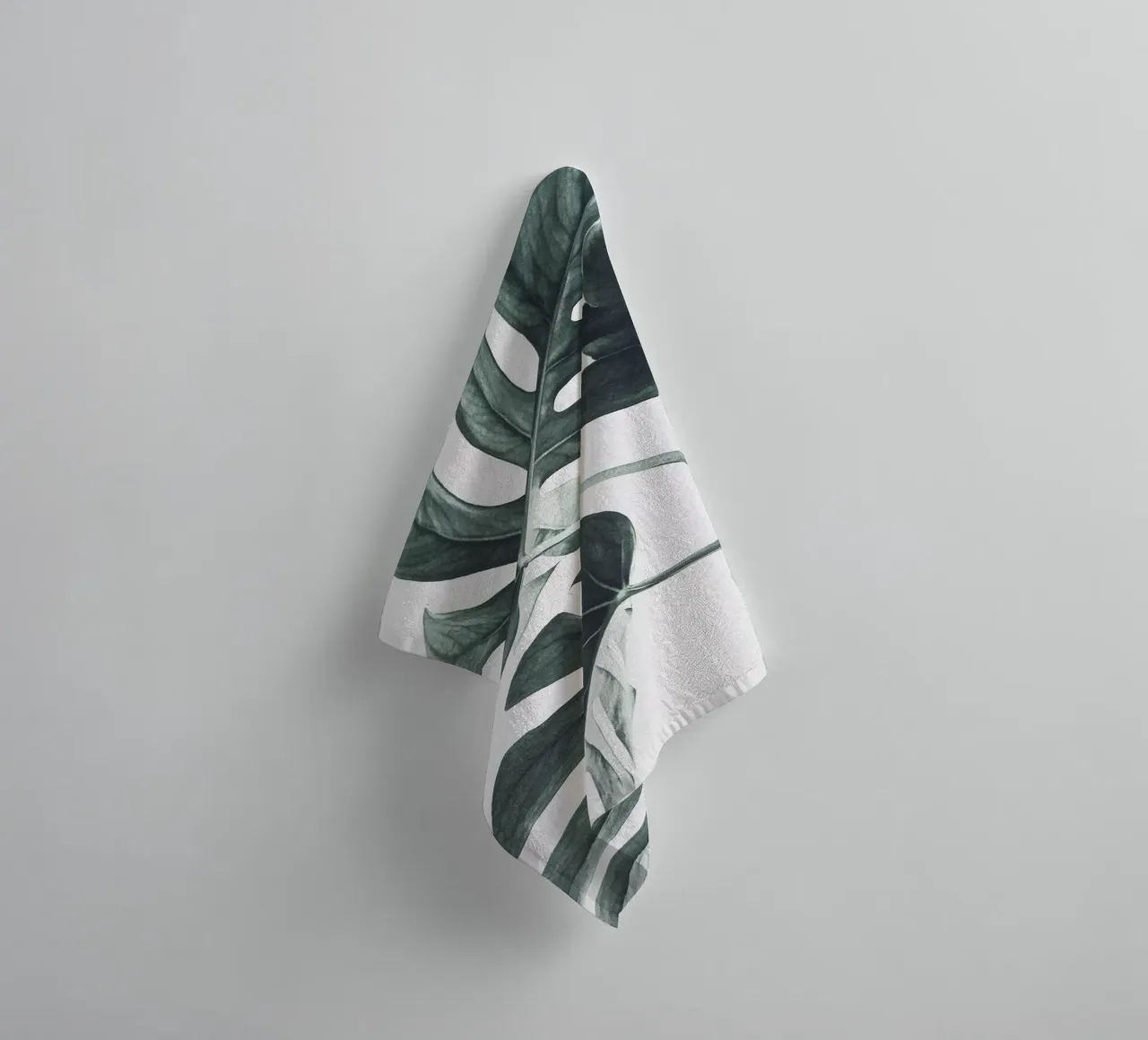 Foglie di Monstera - Design botanico minimalista asciugamano da bagno da Whole©
