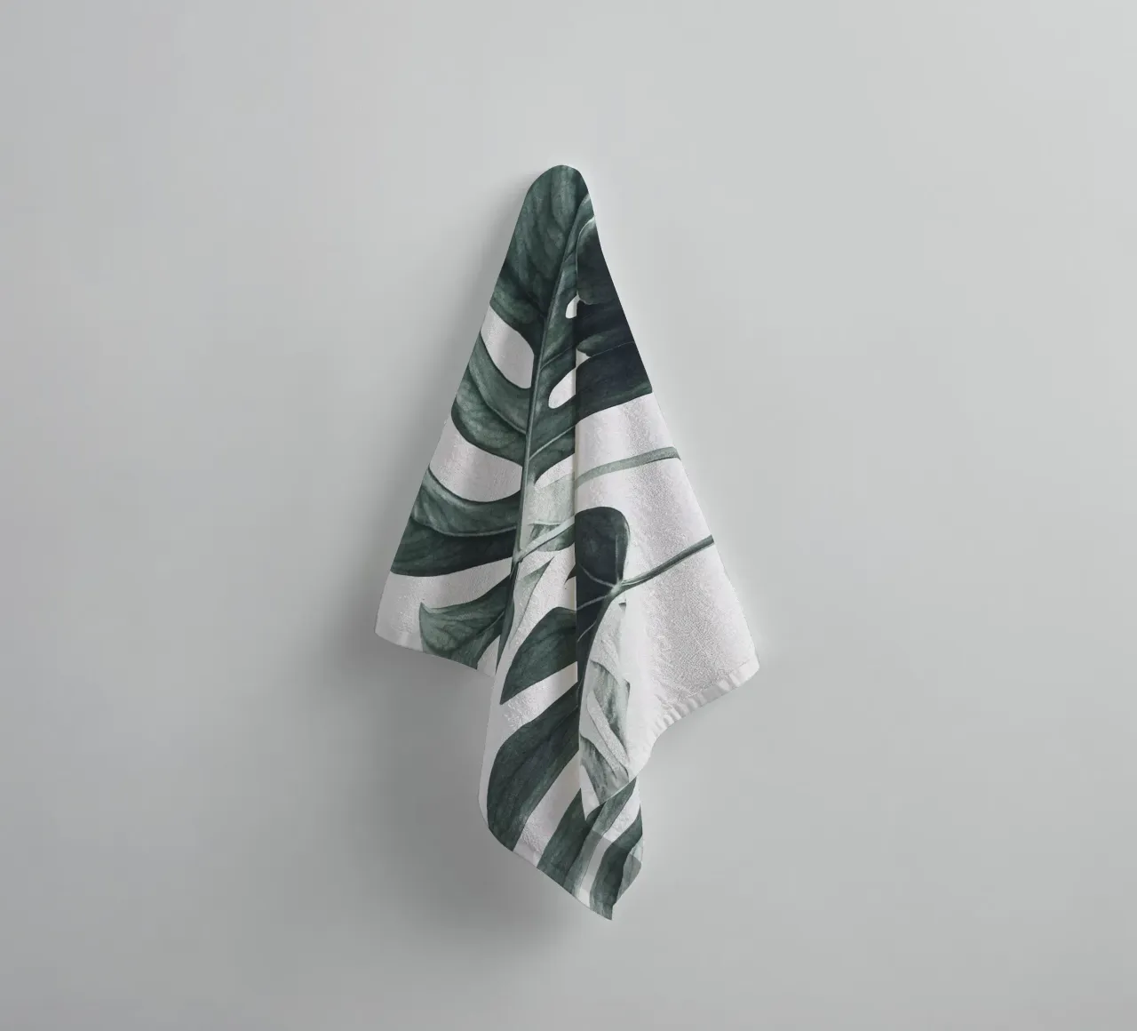 Foglie di Monstera - Design botanico minimalista asciugamano da bagno da Whole©