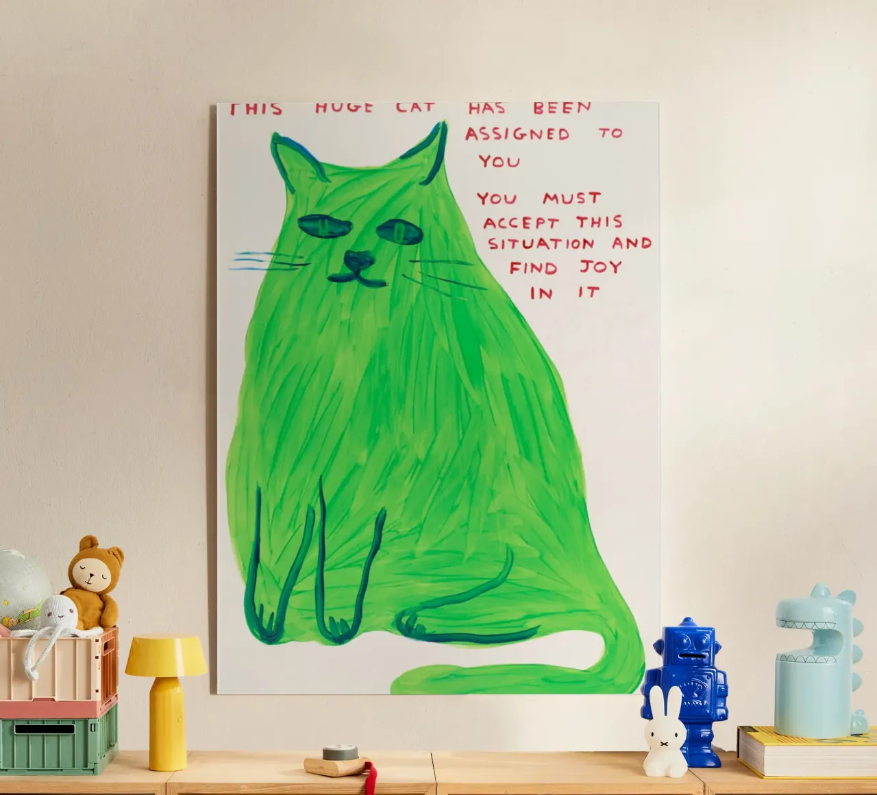 Questo enorme gatto plexiglass da David