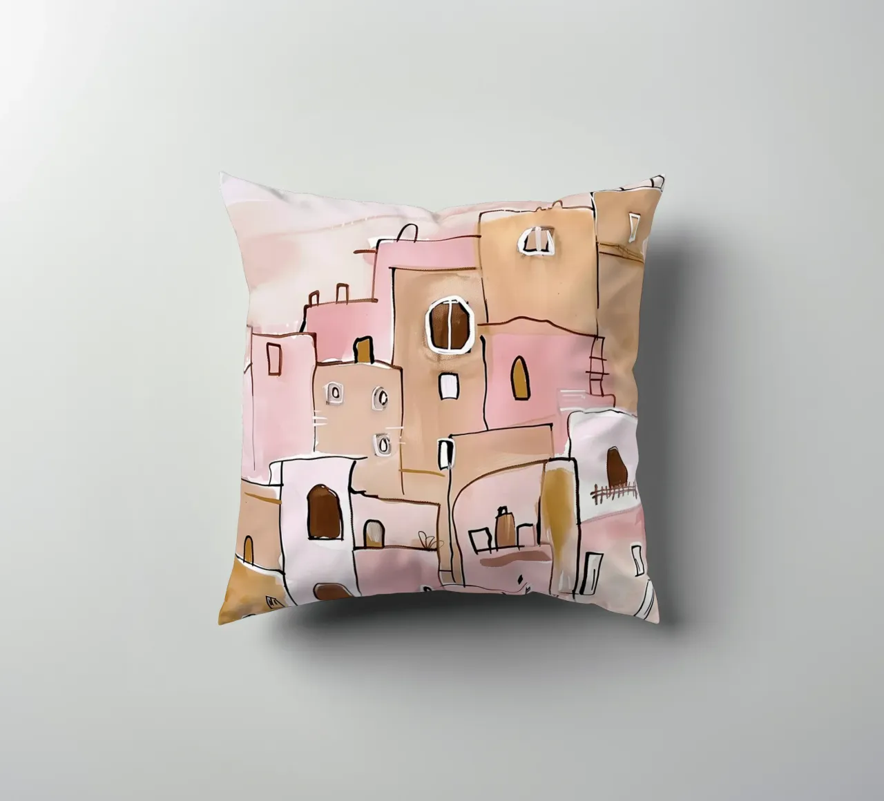 Hillside Village Serenity decorative cushion by BALIKA HOMES ART