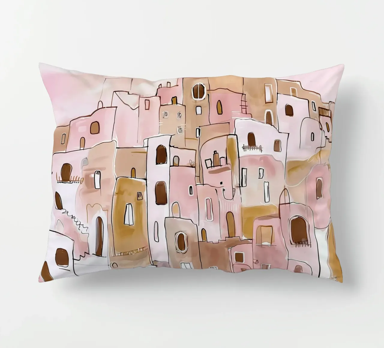 Hillside Village Serenity decorative cushion by BALIKA HOMES ART
