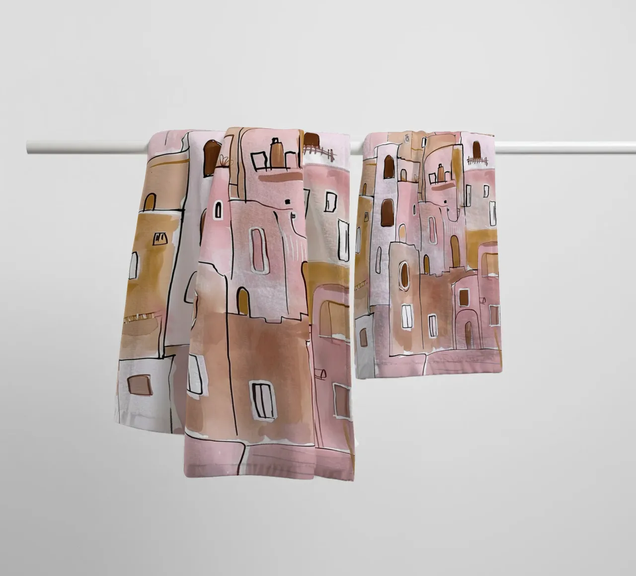 Hillside Village Serenity asciugamano da bagno da BALIKA HOMES ART