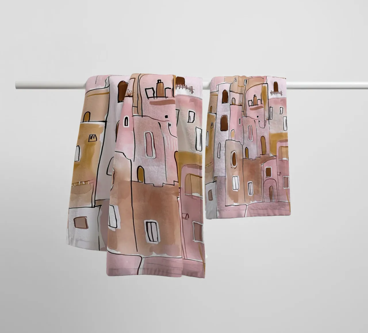 Hillside Village Serenity asciugamano da bagno da BALIKA HOMES ART