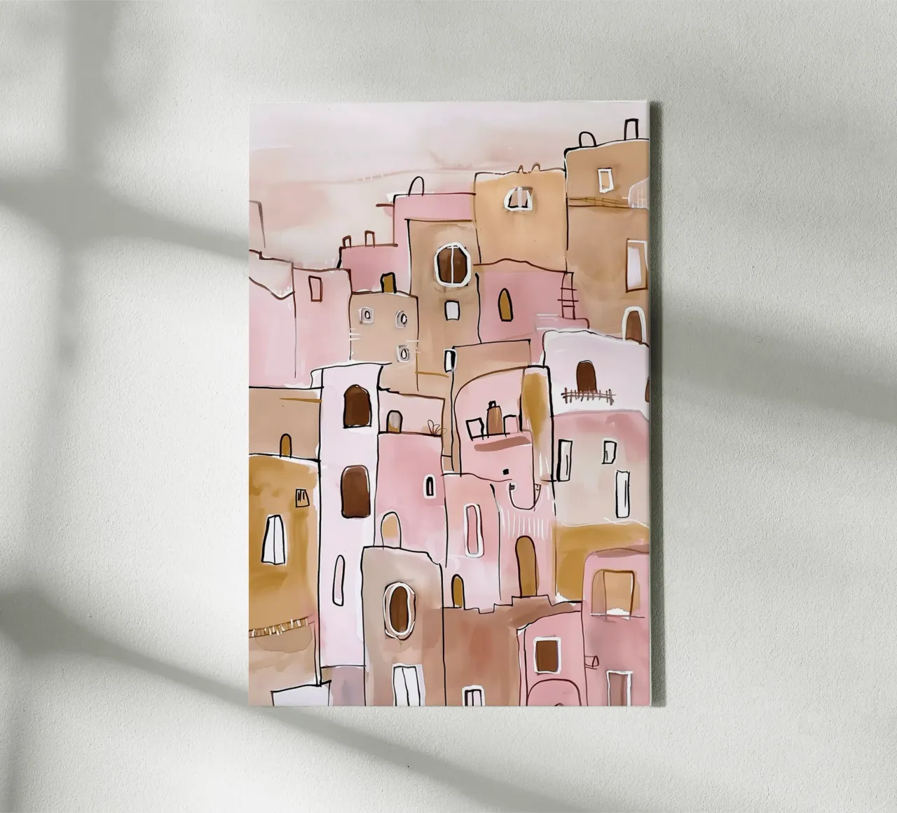 Hillside Village Serenity canvas by BALIKA HOMES ART