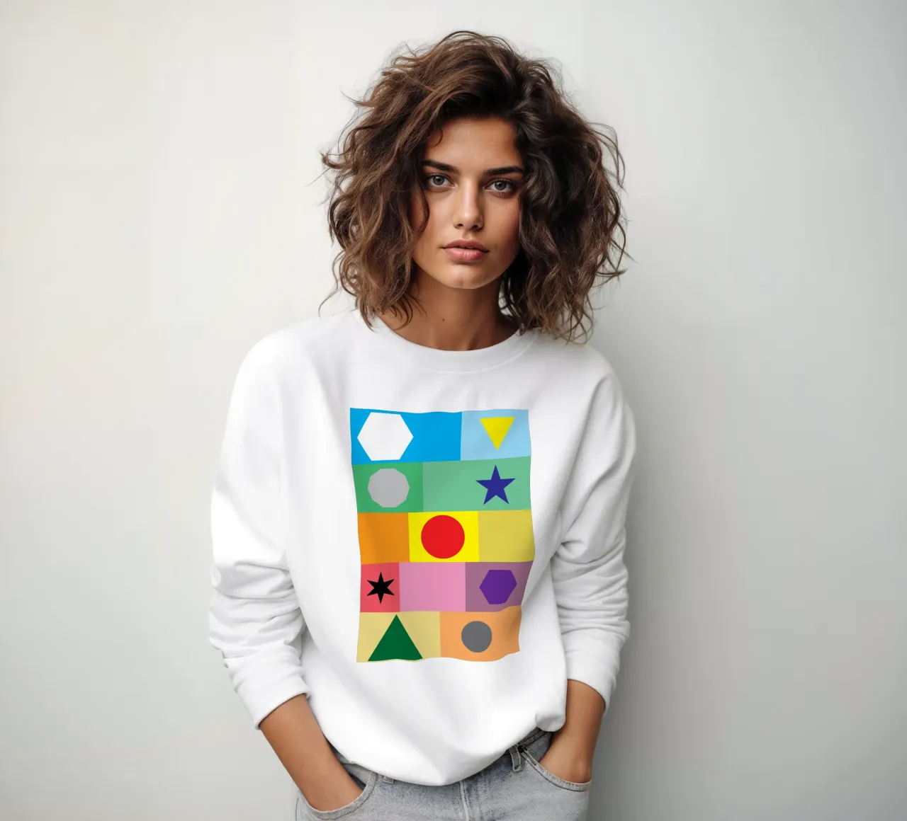 cerchio poligono stella quadrato puzzle felpa da xandrax