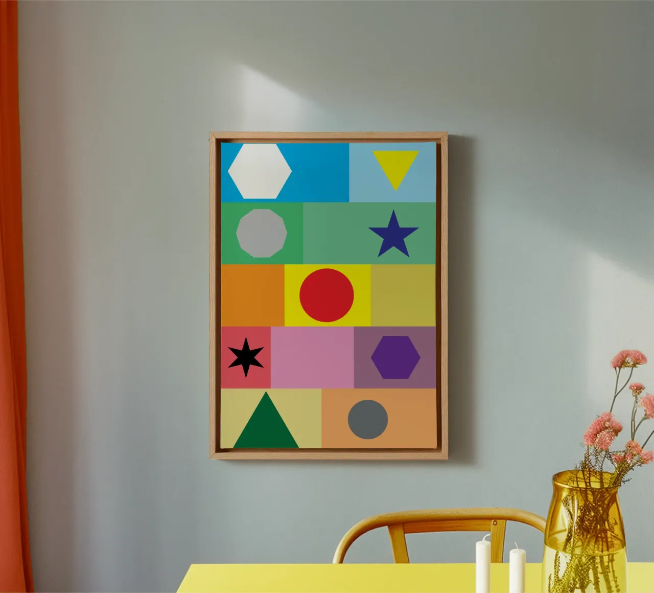 circle polygon star square puzzle canvas by xandrax