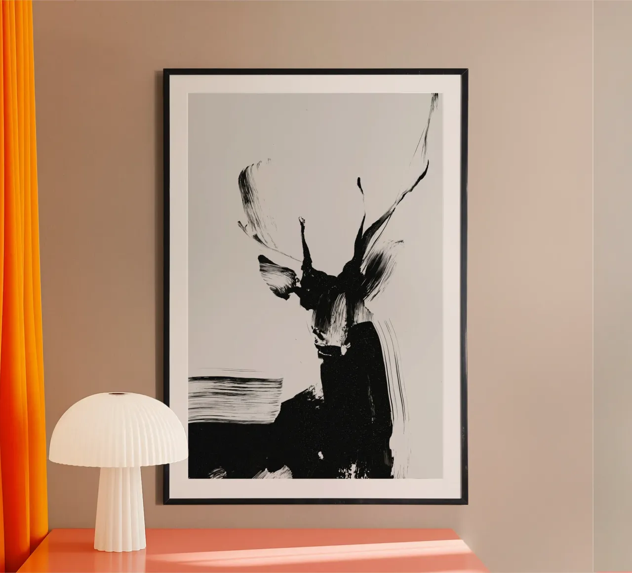 Abstract Deer No 01 carta hahnemühle da treechild