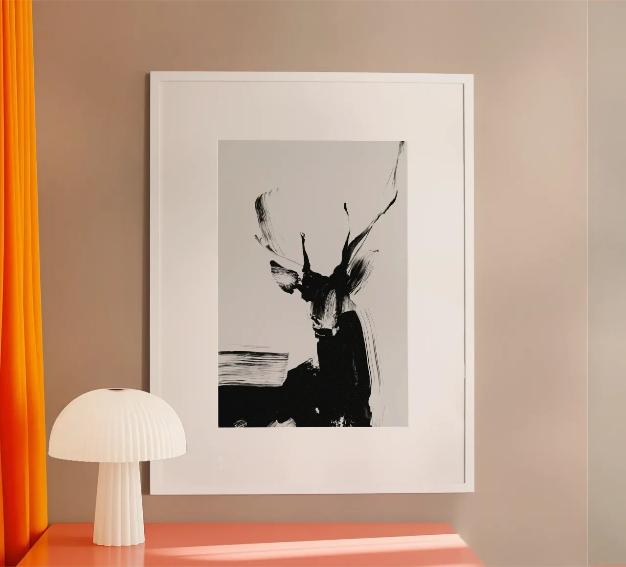 Abstract Deer No 01 carta hahnemühle da treechild