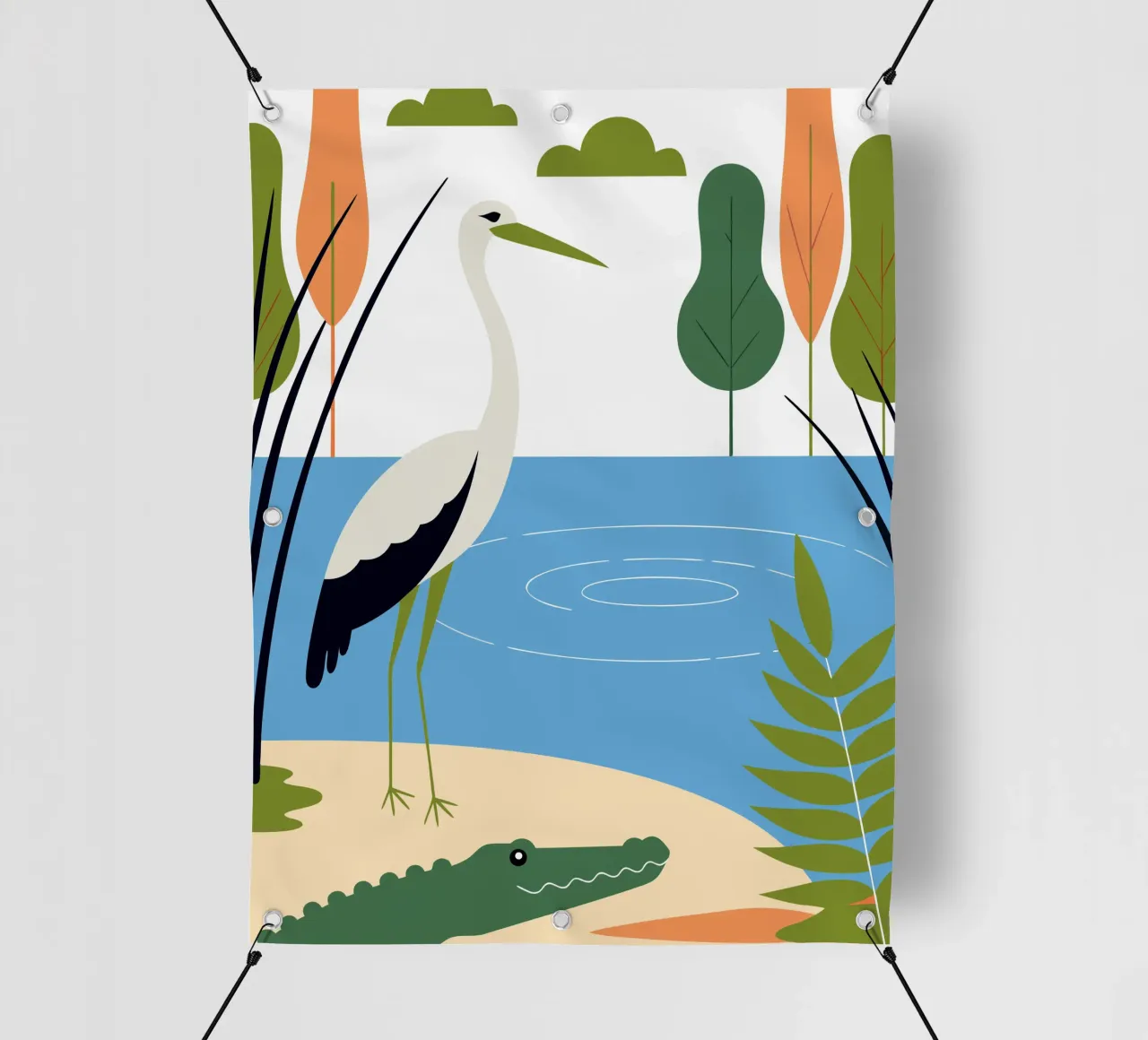 Cicogna e amici telo in pvc da PROTECT ANIMALS