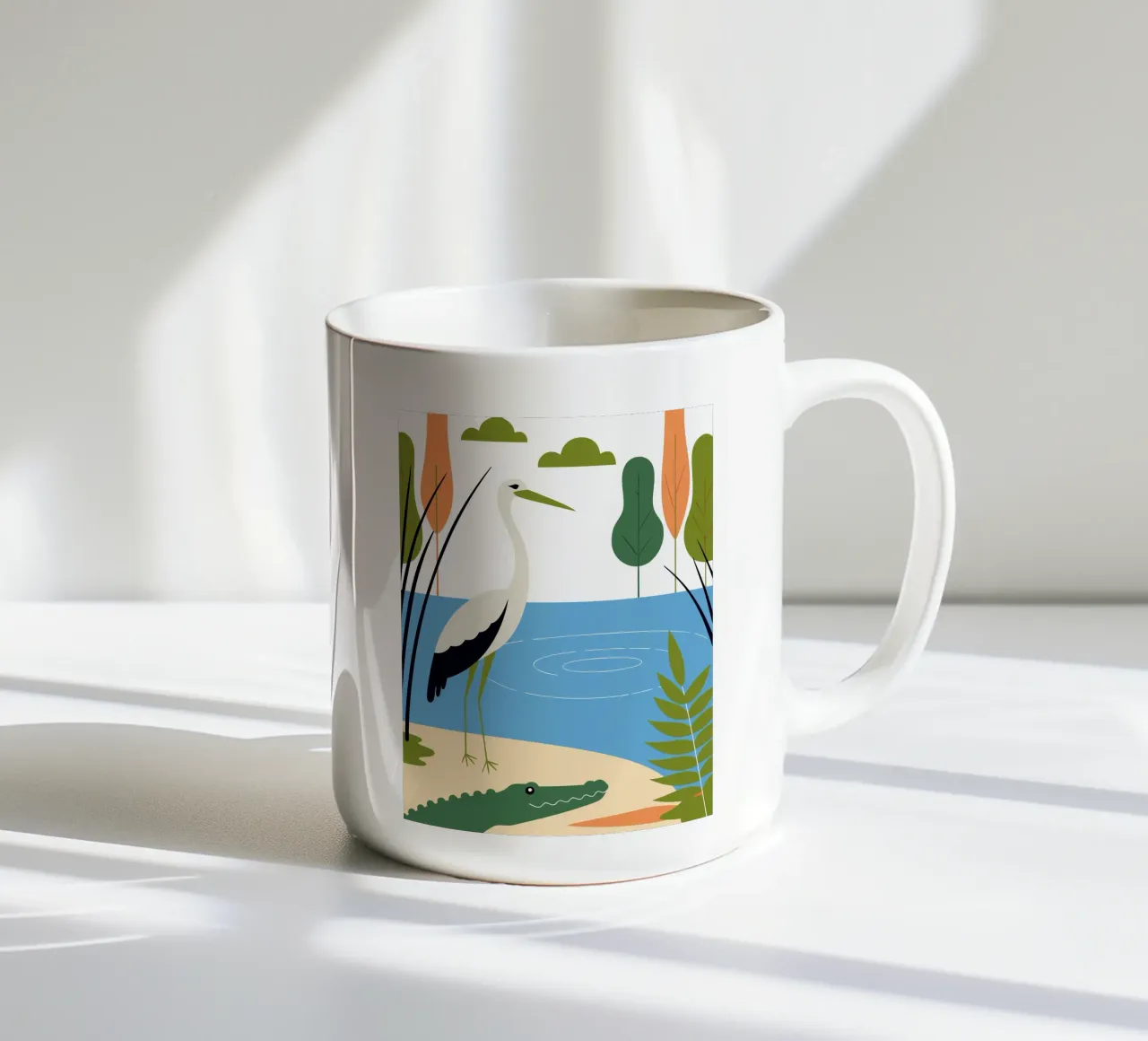 Cicogna e amici tazza in ceramica da PROTECT ANIMALS