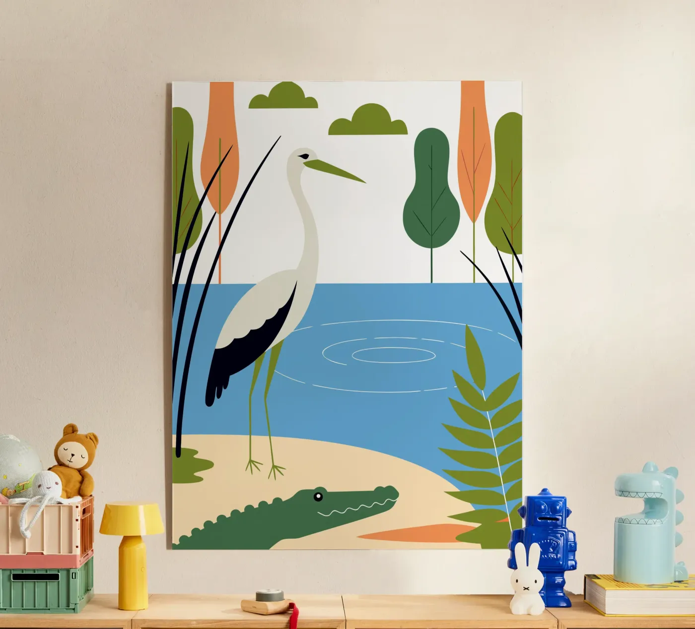Storch und Freunde Acryl-Glas von PROTECT ANIMALS