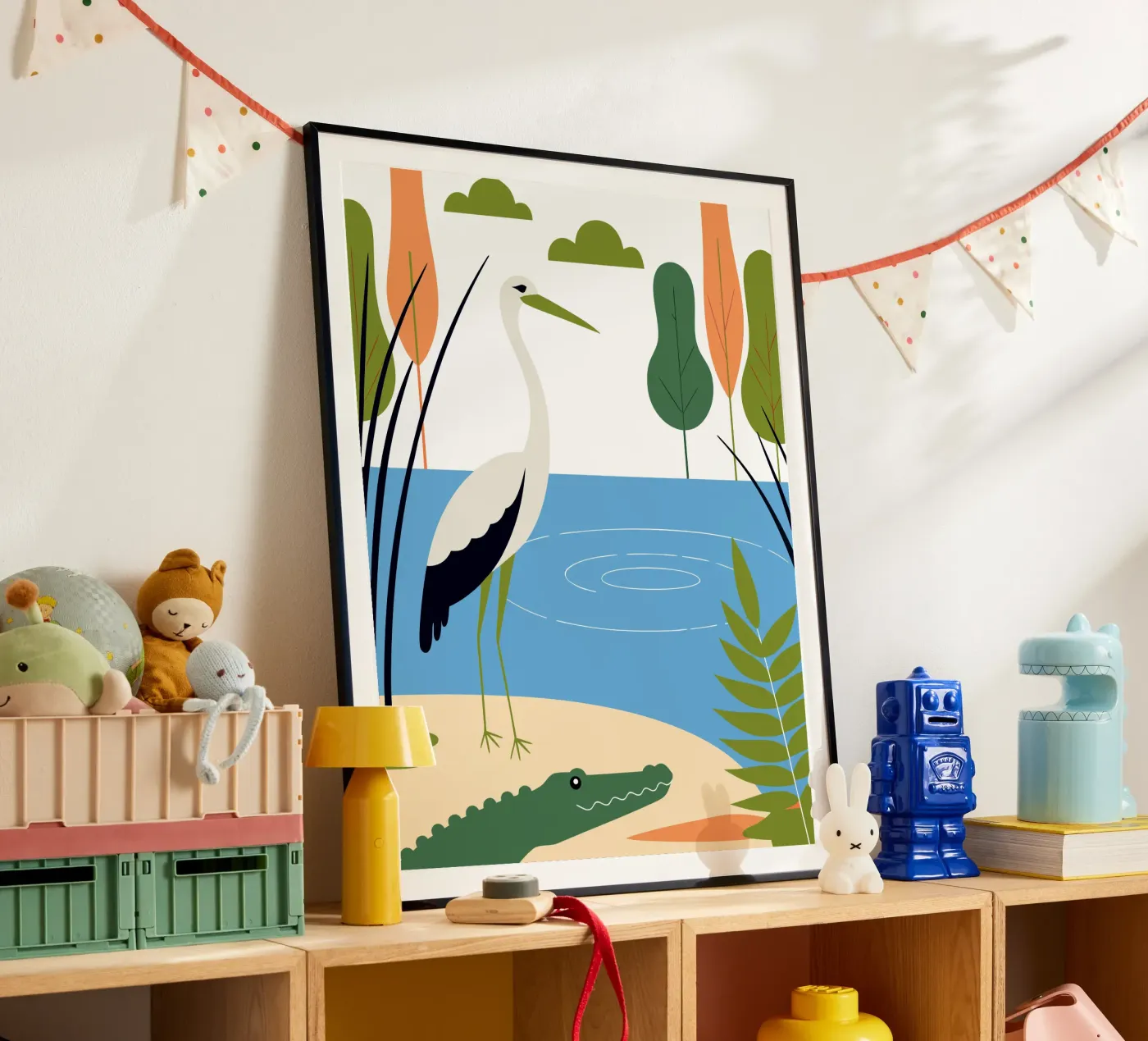 Ooievaar en vrienden poster van PROTECT ANIMALS