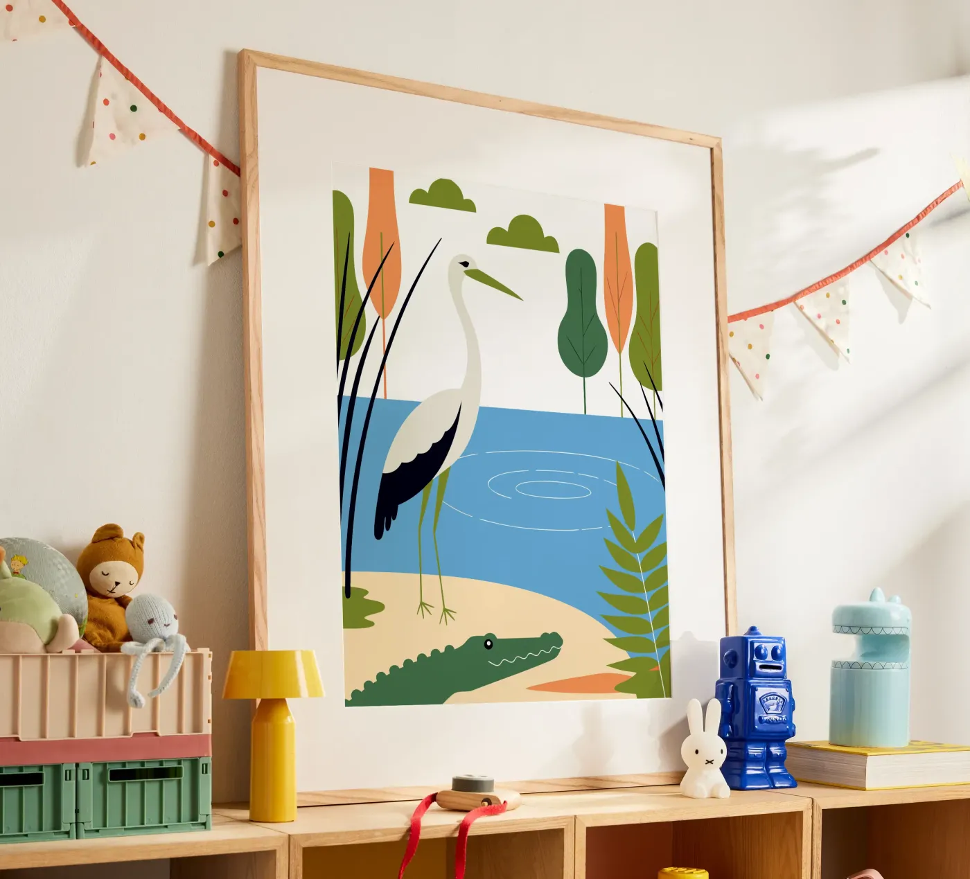 Ooievaar en vrienden poster van PROTECT ANIMALS