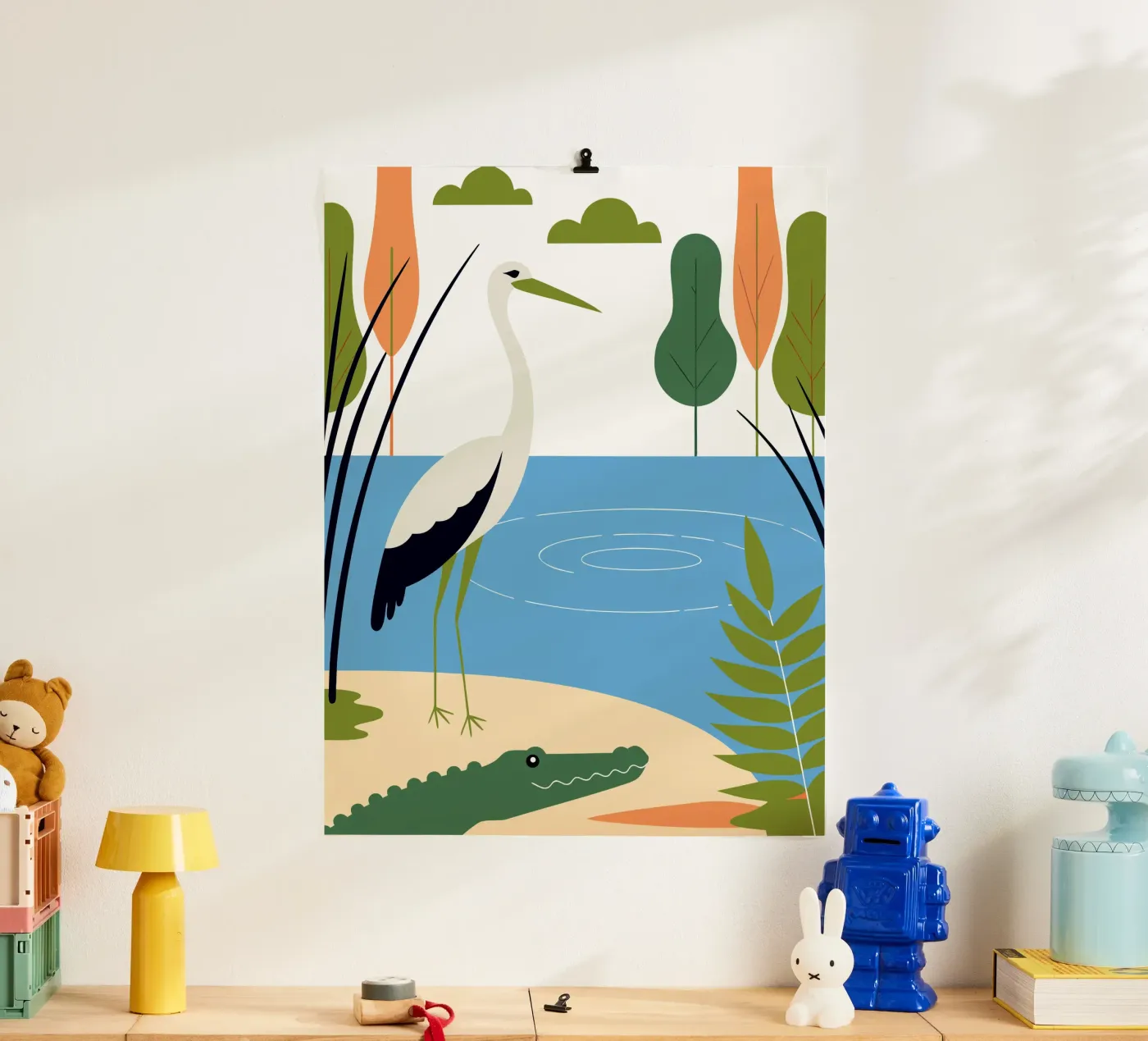 Ooievaar en vrienden poster van PROTECT ANIMALS