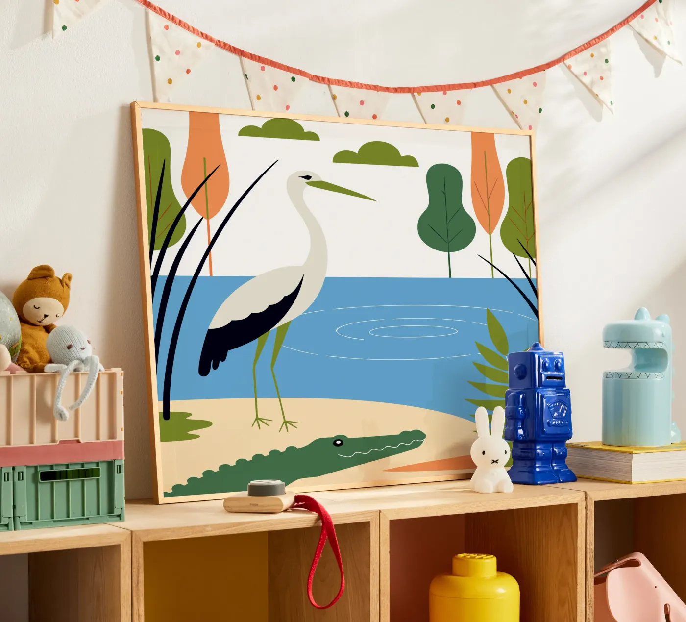 Ooievaar en vrienden poster van PROTECT ANIMALS