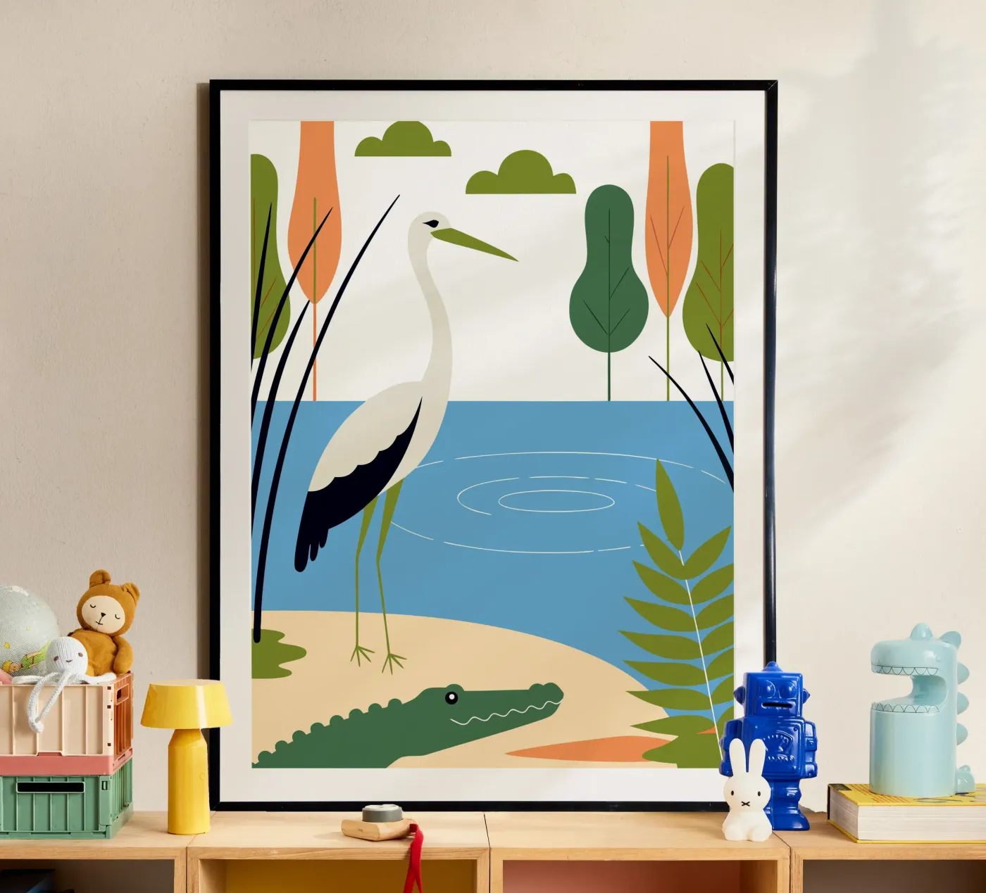 Ooievaar en vrienden poster van PROTECT ANIMALS