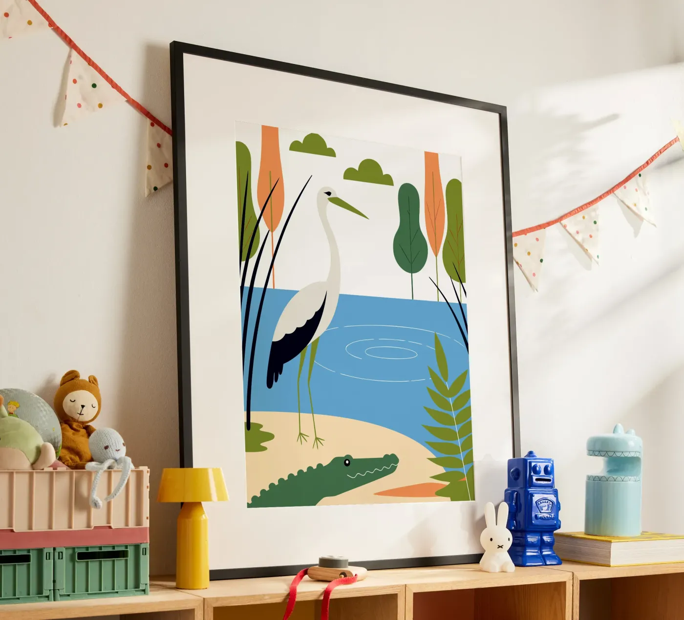 Ooievaar en vrienden poster van PROTECT ANIMALS