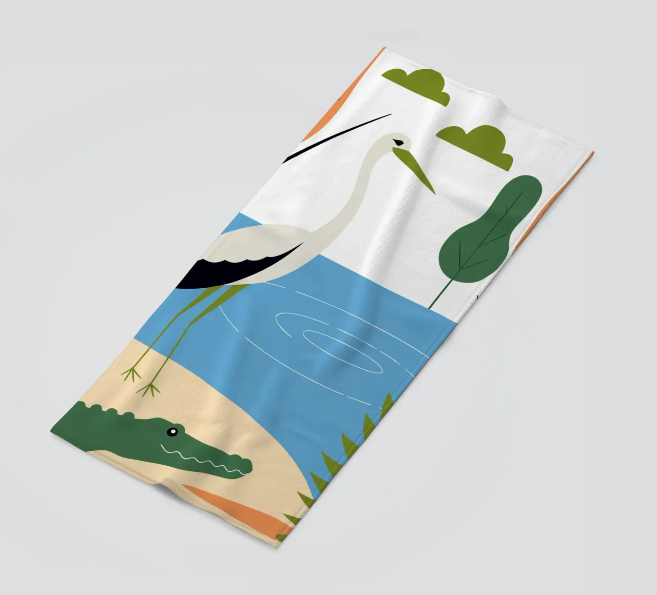 Cicogna e amici telo mare da PROTECT ANIMALS