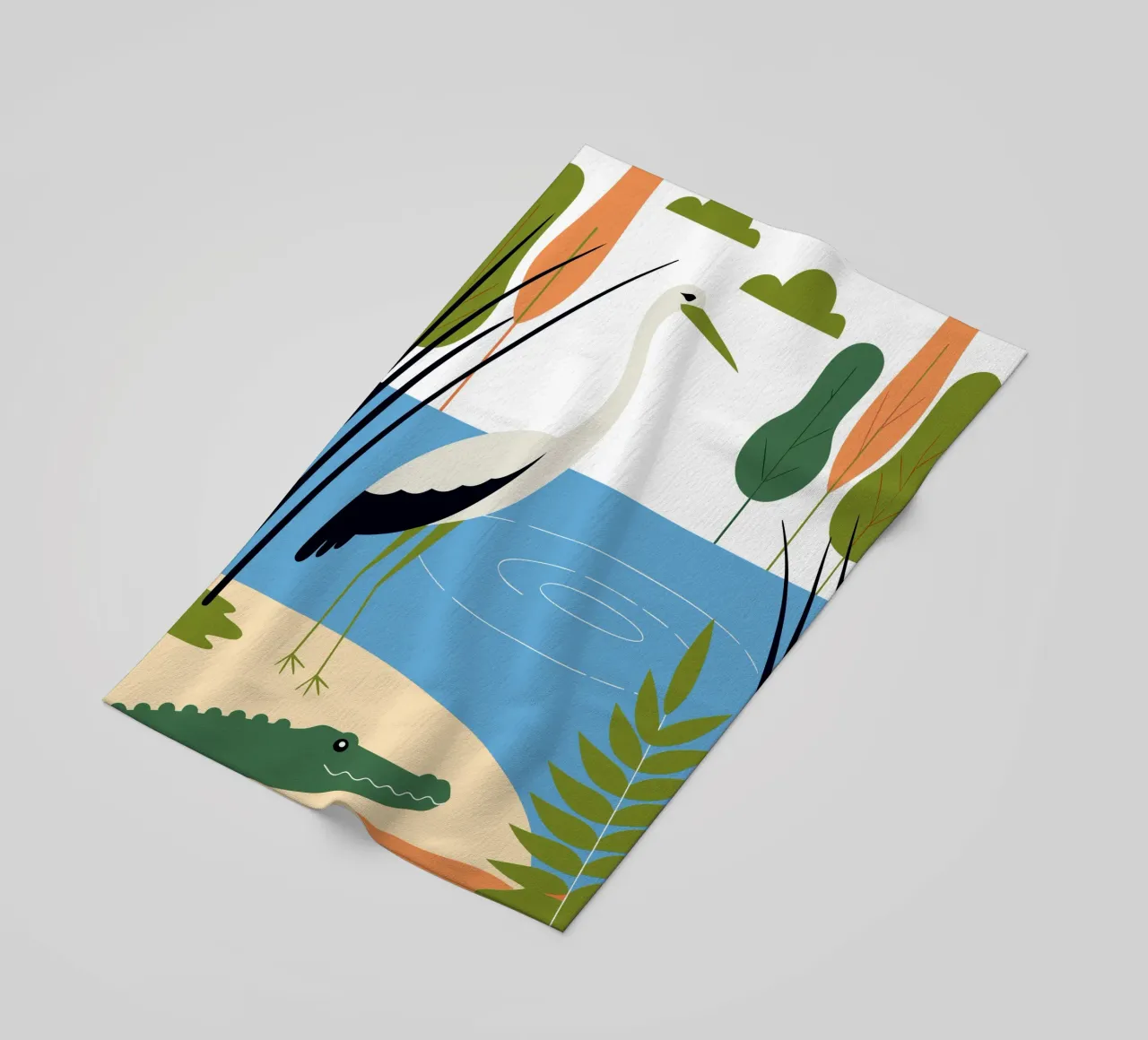 Cicogna e amici telo mare da PROTECT ANIMALS