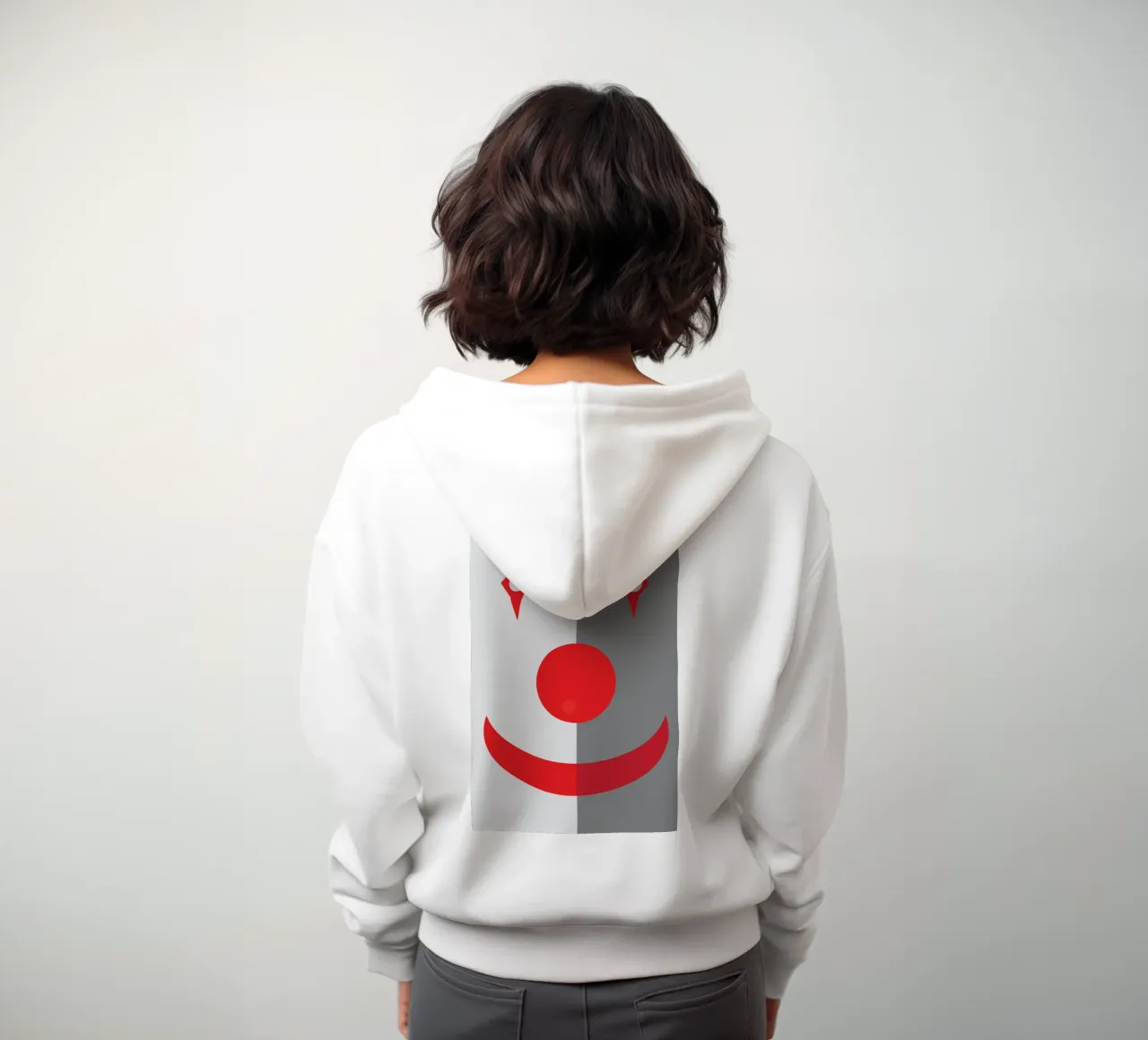 faccia da clown quadrata design imaginations felpa con cappuccio da xandrax